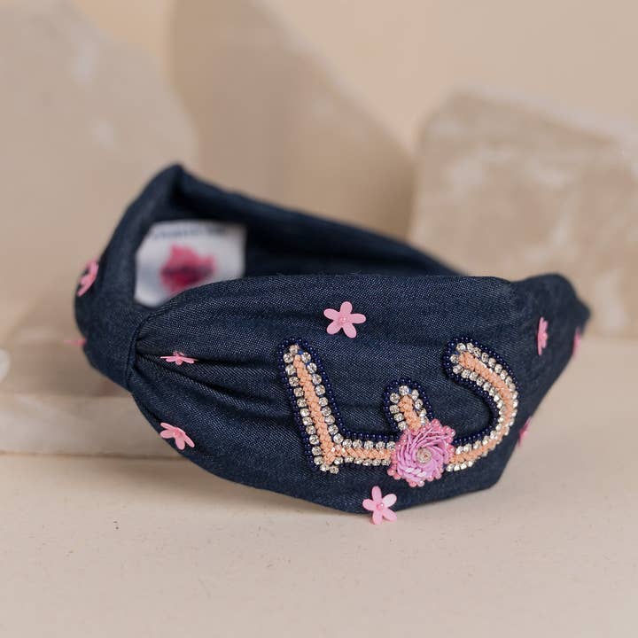 Betty Cooper Iniziale geborduurde hoofdband - E voor wholesale door Elaa