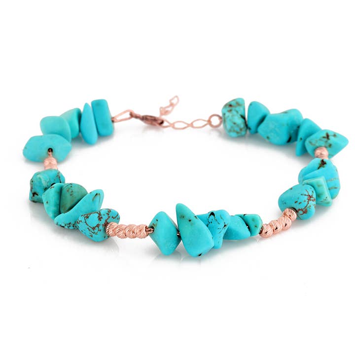 Pulsera de turquesa natural de plata de ley 925 para venta al por mayor de Azuris Silver