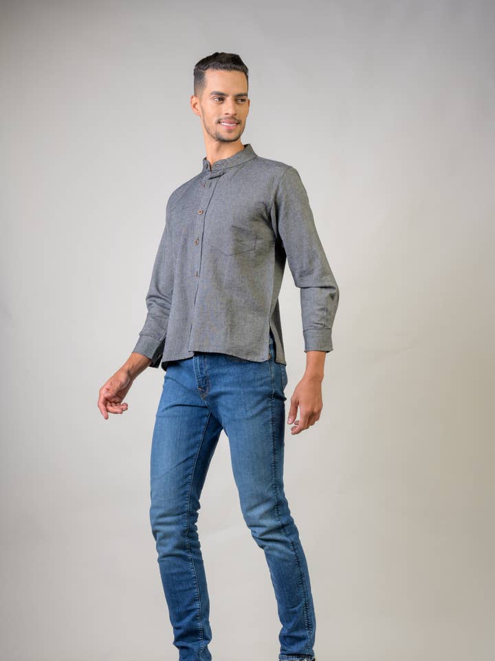 Rhea bomullsskjorta med knappar för wholesale av Rhea