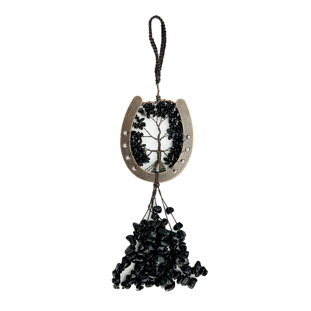 The Bridge Connections – wholesale Spiritual stone/crystal – Black Obsidian Semi-Precious Gemstone Lucky Horseshoe1