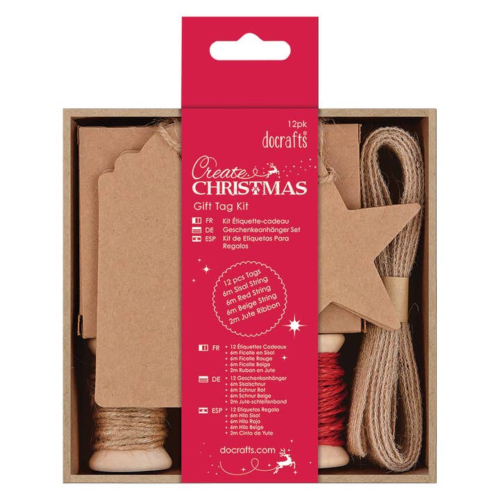 Create Christmas Craft Gift Tag Kit, Natural, Gifts, Crafts for wholesale by West Design Products UK