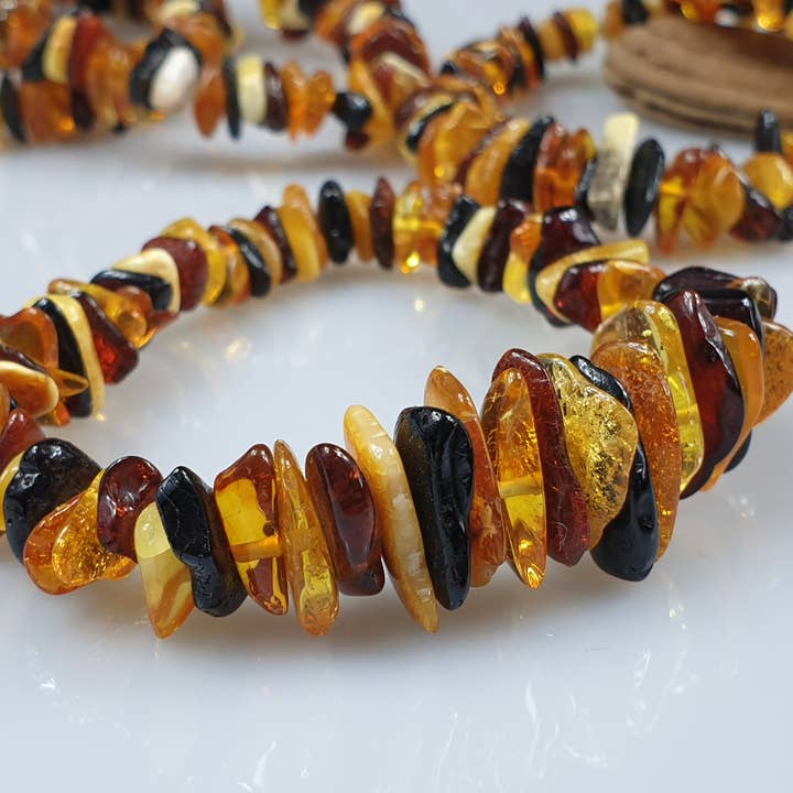 AmberLithuania - Wholesale Beaded Bracelet - Amber bracelet Adult Rough gemstone beaded bracelets raw