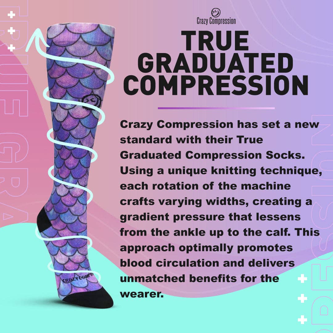 Crazy Compression - Wholesale Socks - Unisex - 360 Paw Prints Black OTC Compression Socks (Standard & Extra Wide)9