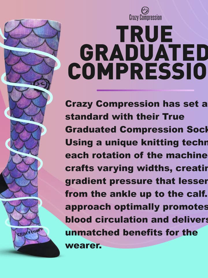 Crazy Compression - Wholesale Socks - Unisex - Black OTC Compression Socks (Standard & Extra Wide)6