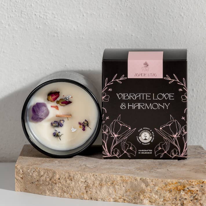 Bougie en cristal Vibrate Love & Harmony pour la vente par Lucid Works
