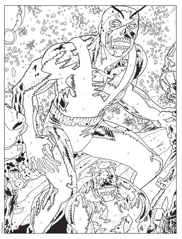 Simon & Schuster - Wholesale Coloring & Activity Book - Adult - Marvel Zombies Color-by-Number by Editors of Thunder Bay Press7