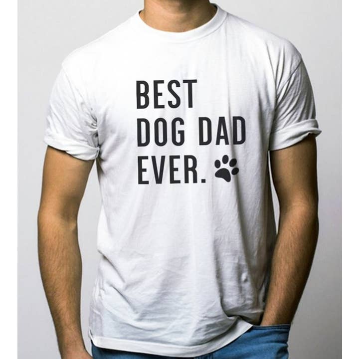 Camiseta o sudadera con cuello redondo Best Dog Dad Ever para venta al por mayor de Peach Closet