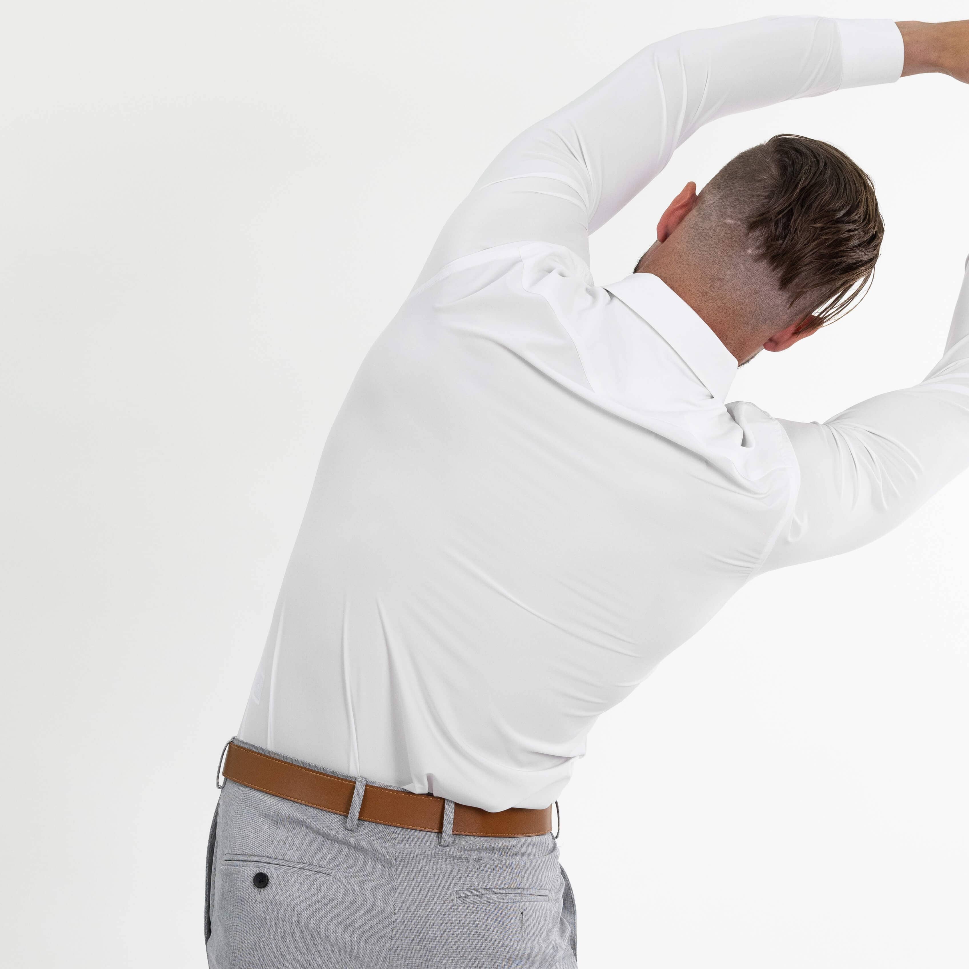 Tough Apparel - Wholesale Button Down Shirt - Men's - White Hustle Dress Shirt - Long Sleeve13