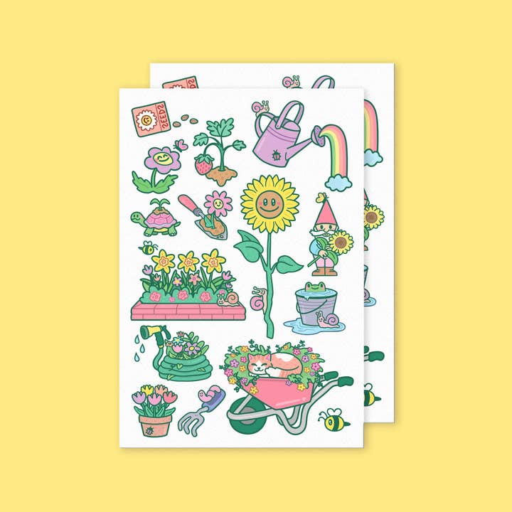 Turtle's Soup - Venta al por mayor Tatuajes temporales - Láminas de tatuaje temporales Gorgeous Gardens para primavera
