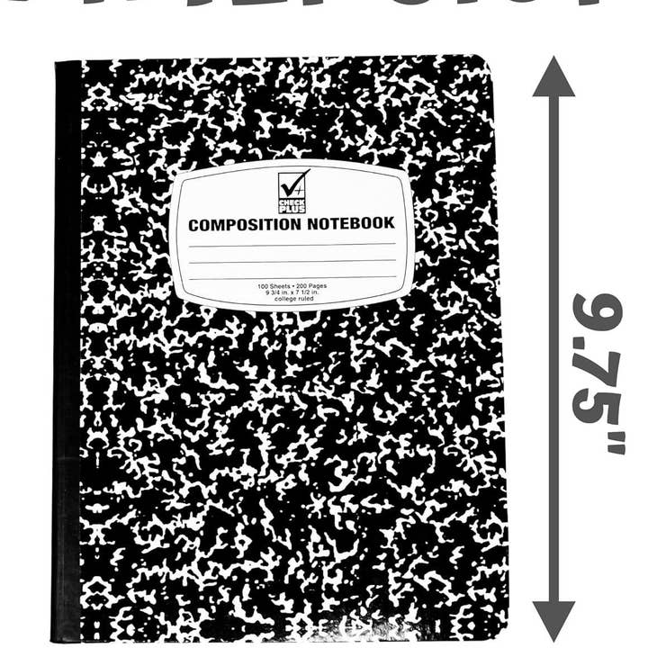 4E's Novelty - Wholesale Notebook - Wide Ruled Composition Notebooks-4 Ppcs Hard Cover 100 sheet