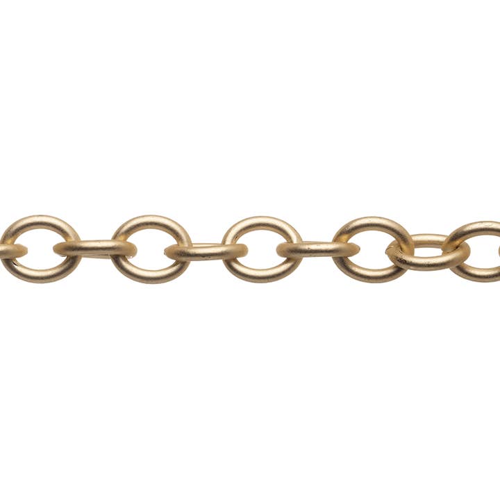 Continental Beads - Wholesale Craft Supplies - Oval Cable Chain 7mm x 5.8mm available in Multiple Colors sold by the Foot - CH 26098