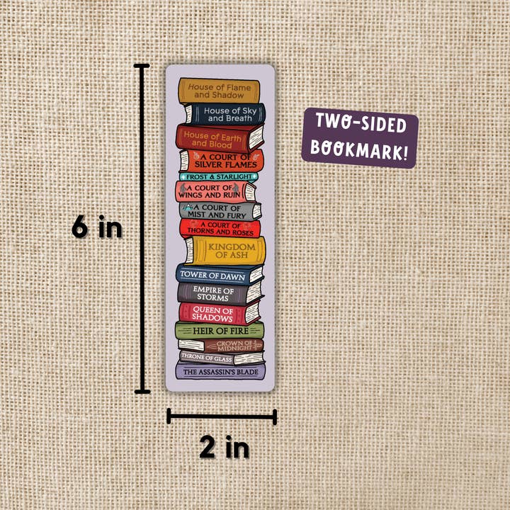 Kingdom of Threads - Wholesale Bookmark - Sarah J. Maas Book Stack Bookmark1