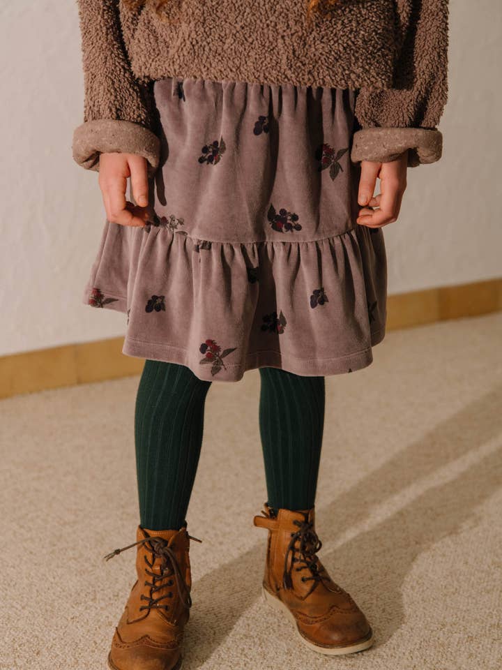 Gonna Samba Velvet Mauve more per la vendita all'ingrosso da parte di Studio Bohème Paris