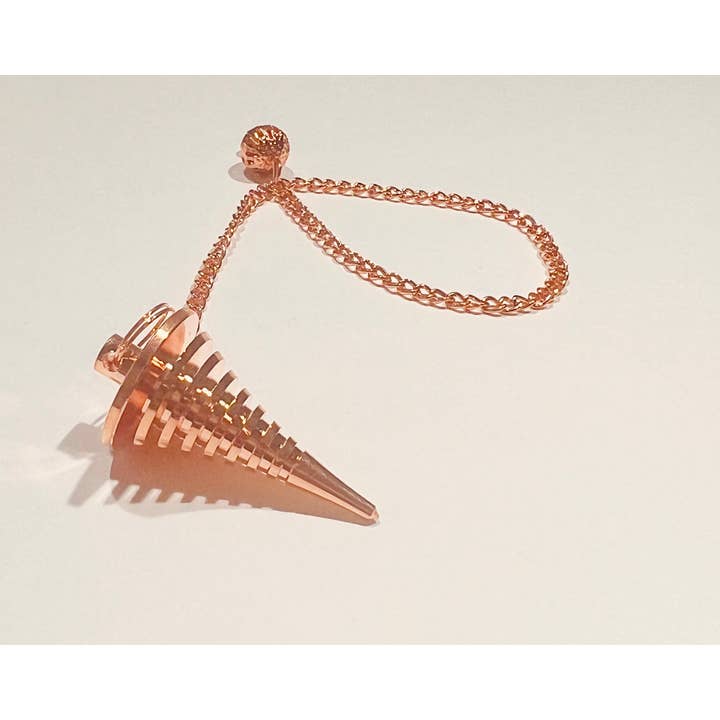 VPS Stones Inc. - Wholesale Meditation Supplies - Solid Spiral Metal Pendulum Copper