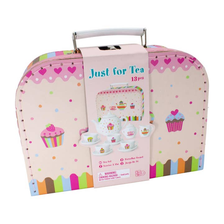 GICO Spielwaren - Wholesale Tea Set - Porcelain Tea Set for Children in Suitcase - Cupcake1