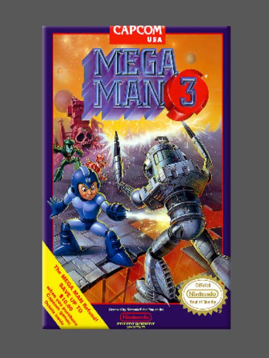 NES, MEGA MAN 3, Ímã, Botão, Espelho, NINTENDO por atacado de Ba Ba Buttons