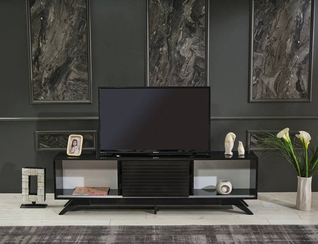 Luxia Tv Stand Black for wholesale on Faire18