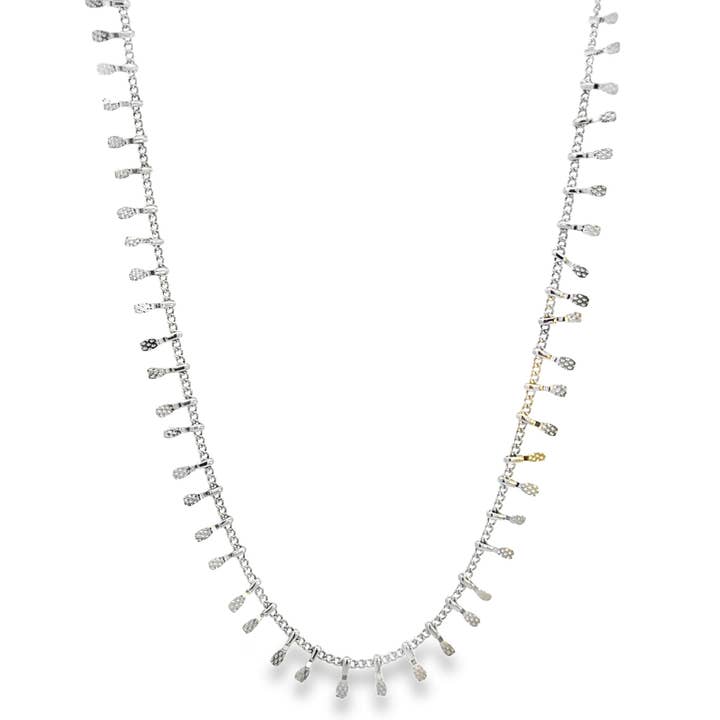18K Rhodium Filled Fringe Choker (G48) for wholesale by MIA Jewelry