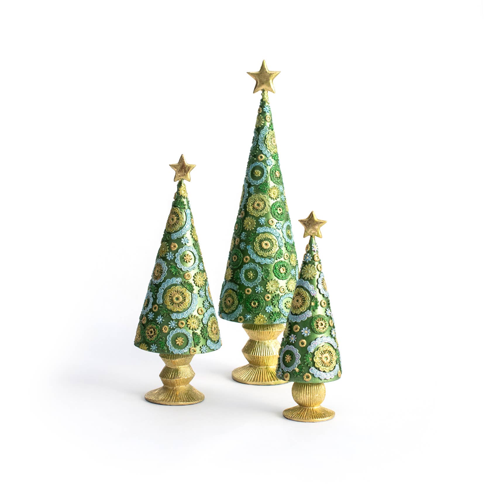 Dekorasyon Gifts Decor - Wholesale Christmas Decoration - Blossom Cone Tree w/Star (Evergreen)