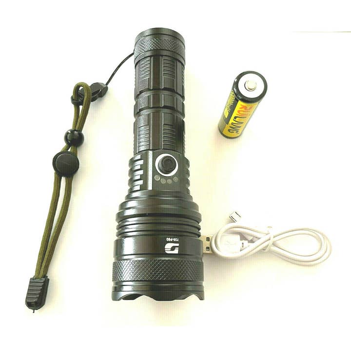 HASHIR PRODUCTS - Vente Lampes de poche - Lampe de poche LED super lumineuse de 8400 lumens avec étui rechargeable