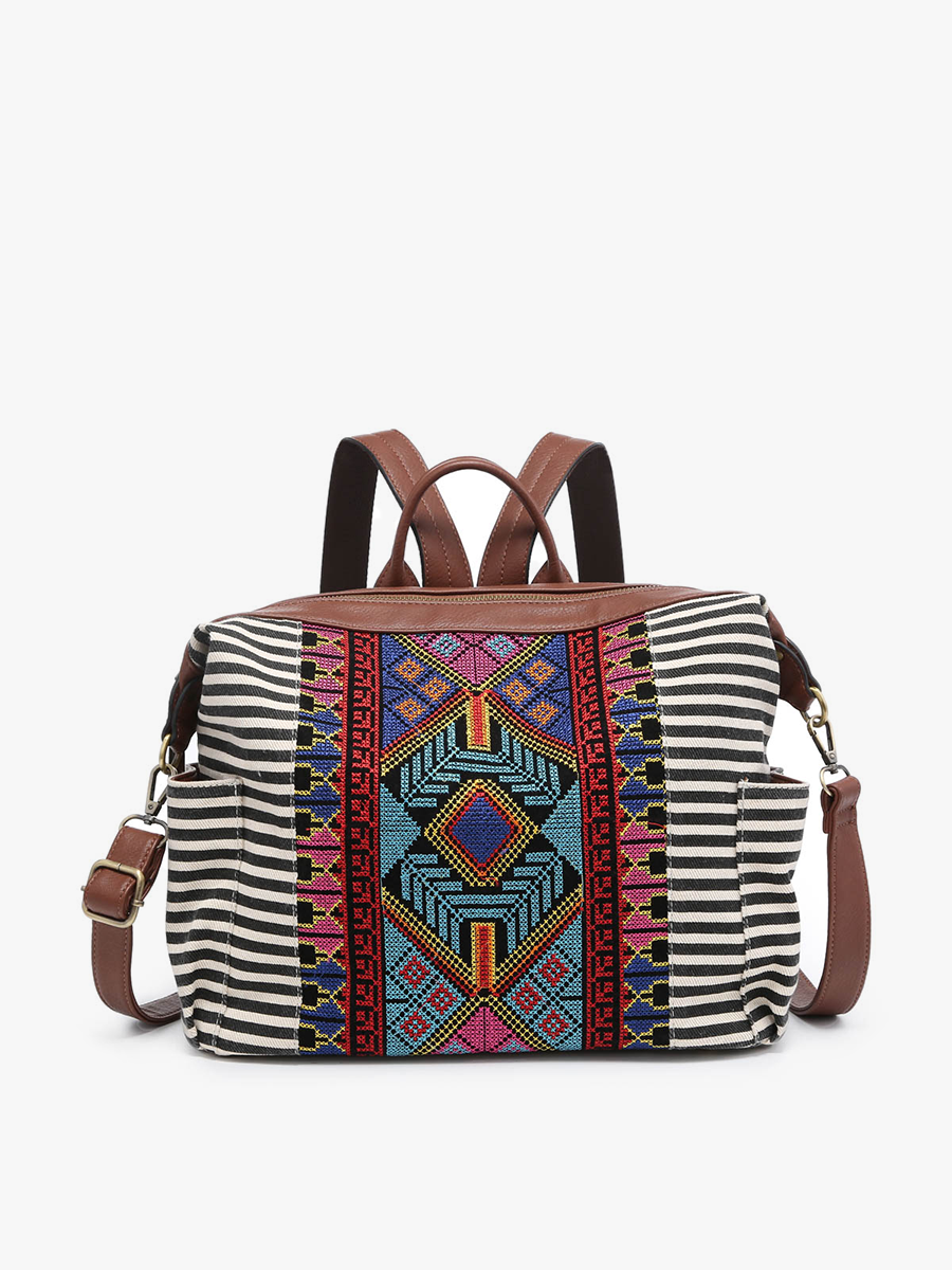 Jen & Co. - Wholesale Backpack - Women's - BP2075 Lexie Aztec Backpack/Satchel0