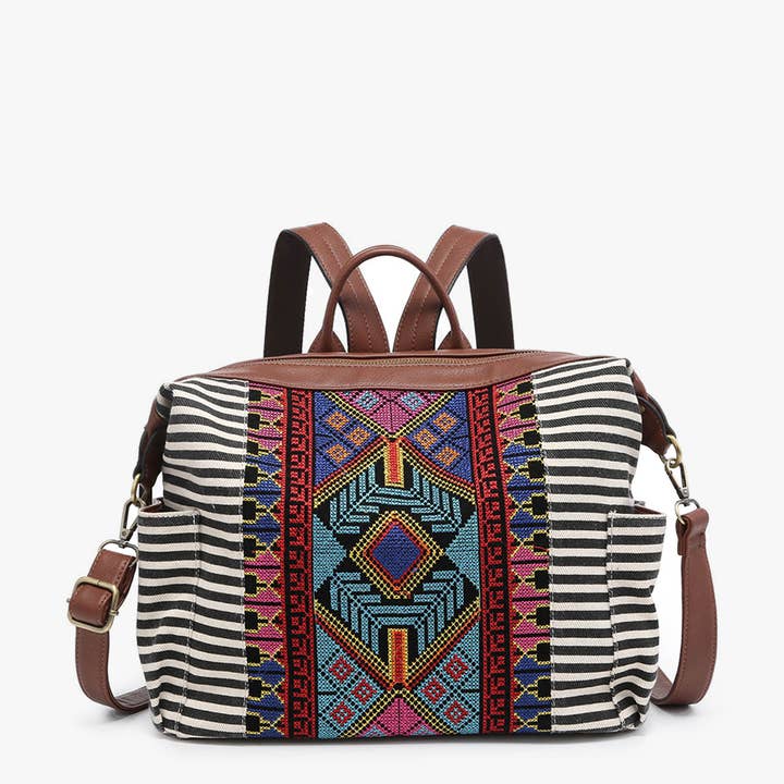 Jen & Co. - Wholesale Backpack - Women's - BP2075 Lexie Aztec Backpack/Satchel