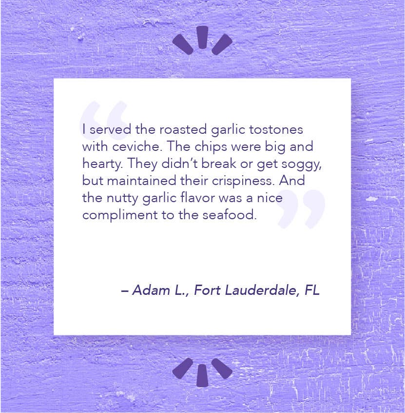 Solula - Wholesale Chips - Plantain Crisps / Chips - Tostones - Roasted Garlic, GF9