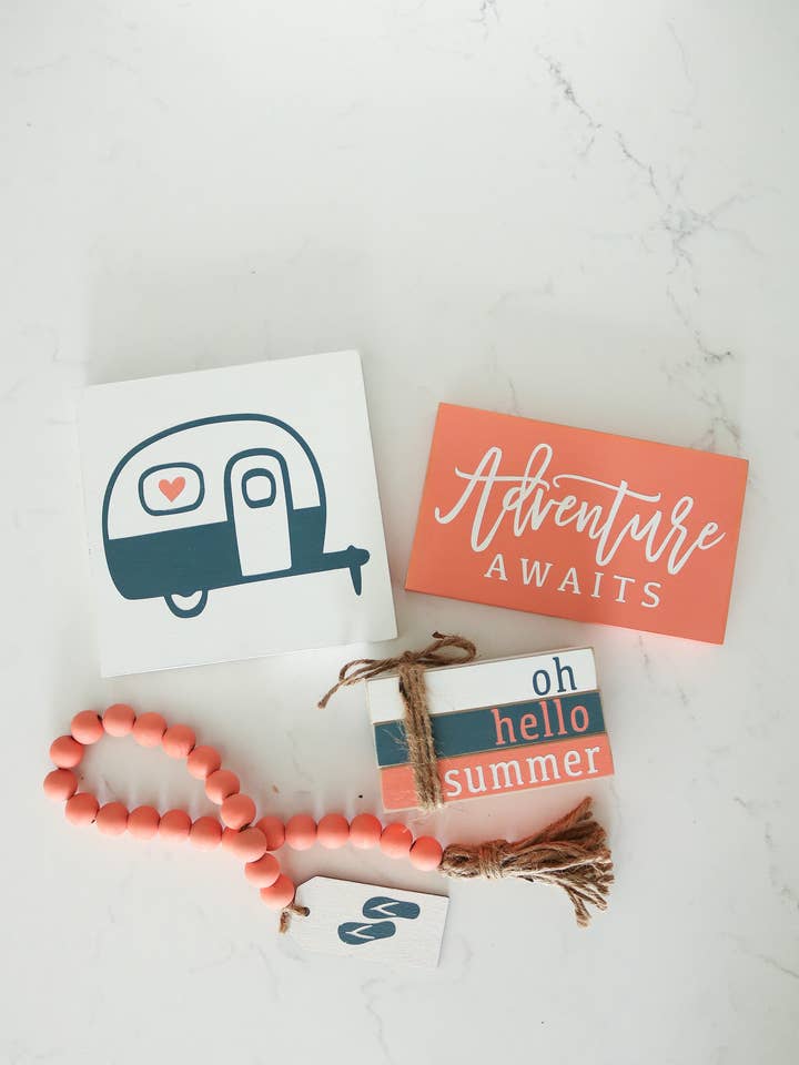 Adventure Awaits - Camping Sign Bundle | DIY Kit for wholesale by Rustic Chalk Decor