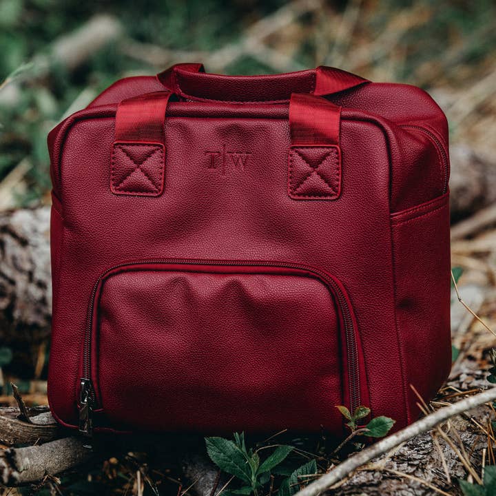 Sac à lunch de luxe rouge foncé Sorrel - T|W Tote pour la vente par T|W Tote