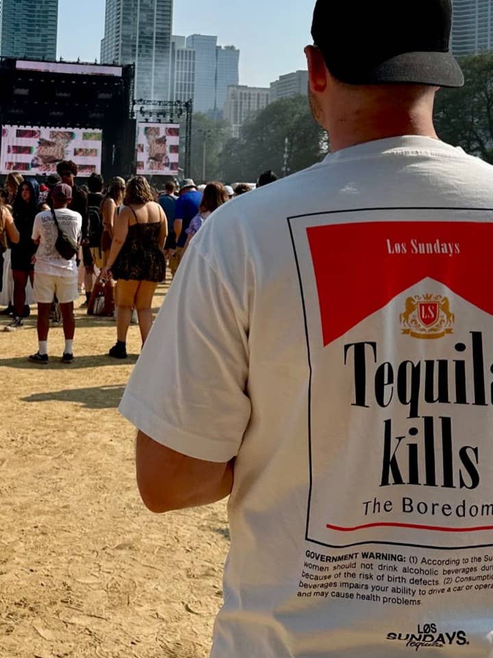 Los Sundays Tequila - Vendita all'ingrosso Maglietta serigrafata - Unisex - I Kills Two - Blanc White2