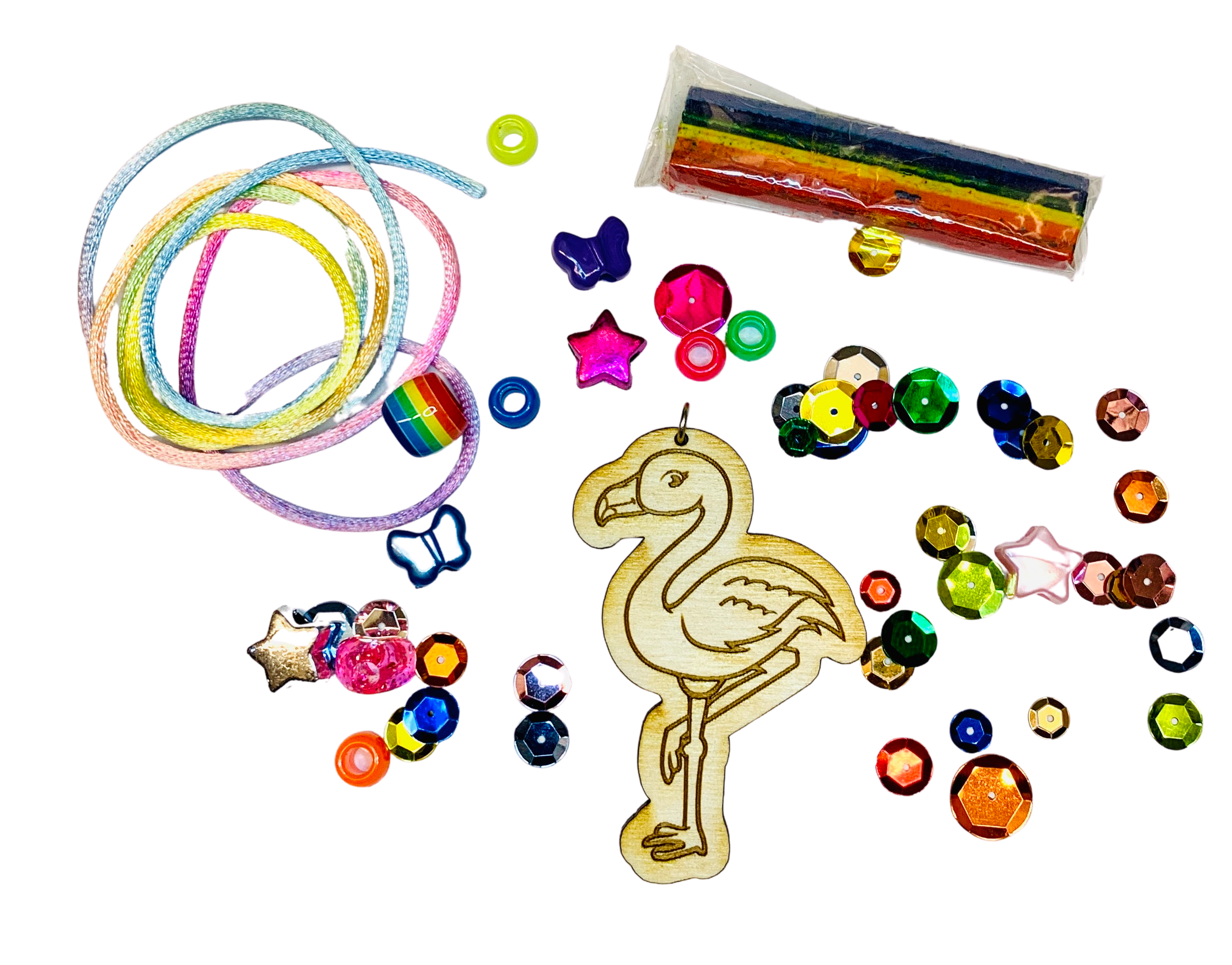 Sadie’s Moon - Wholesale DIY Jewelry - Kids - DIY Flamingo Necklace Kit For Kids0