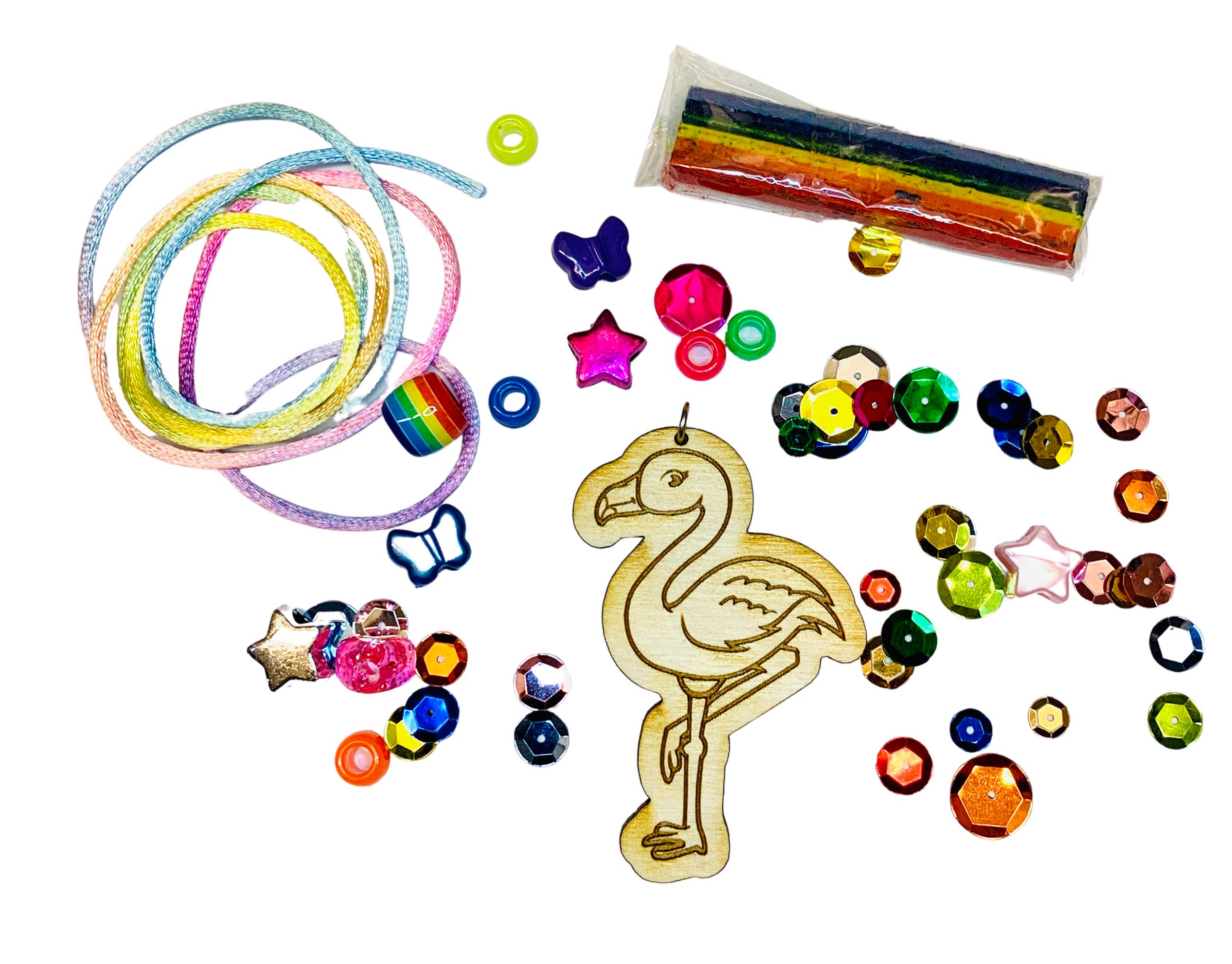 Sadie’s Moon - Wholesale DIY Jewelry - Kids - DIY Flamingo Necklace Kit For Kids