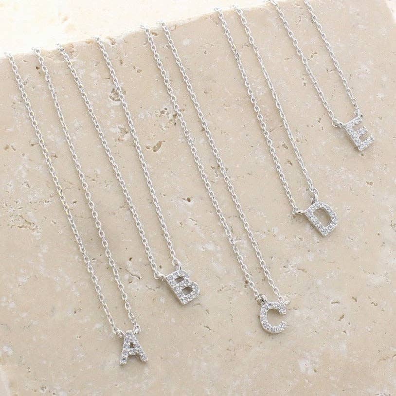 Bearfruit Jewelry - Wholesale Pendant/Charm Necklace - Crystal Initial Necklace2