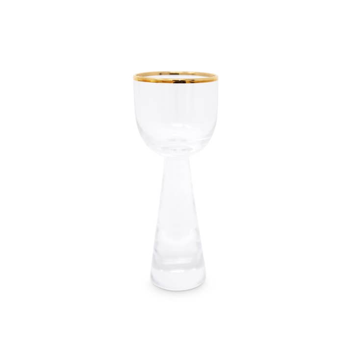 VIVIENCE – wholesale Shot glass – Set of 6 Shot Glasses with Gold Rim