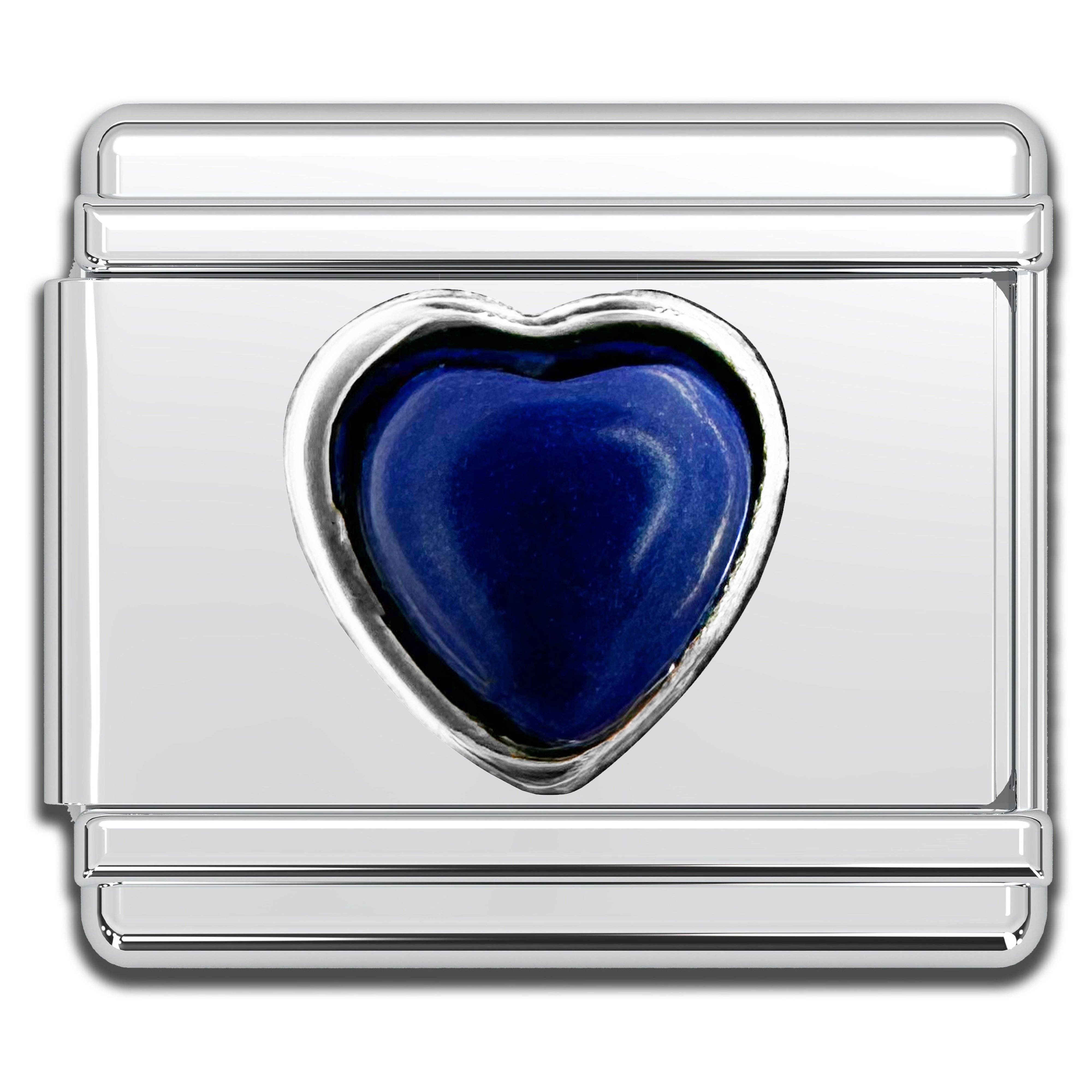 Natalia - Vente Breloques/médailles personnalisées - Breloques de bracelet à breloques italien - Maillons cœur en pierre précieuse15