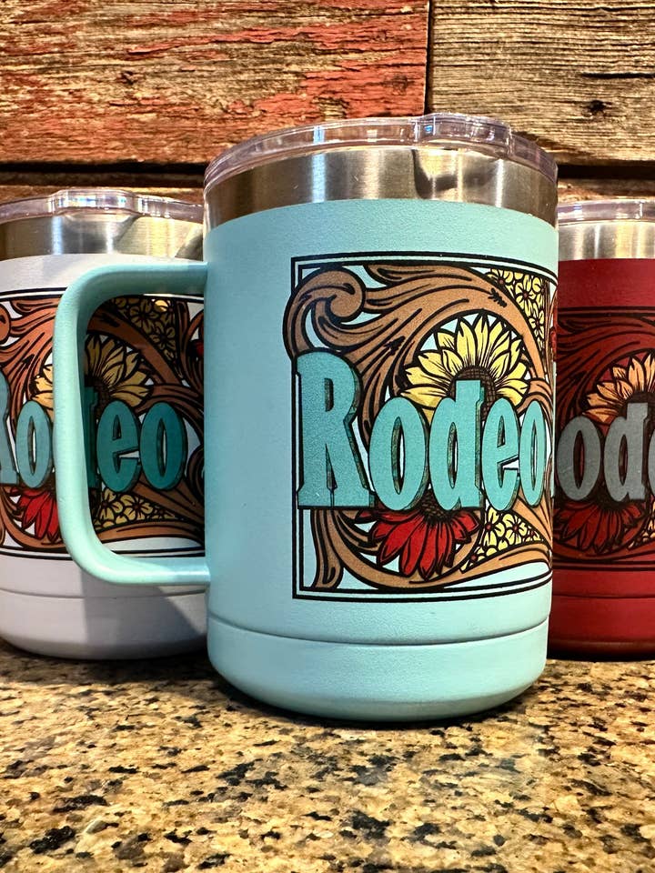 Rodeo Mom 15 oz coffee mug Cowgirl Rodeo Western Cowboy for wholesale by The Rodeo Rose