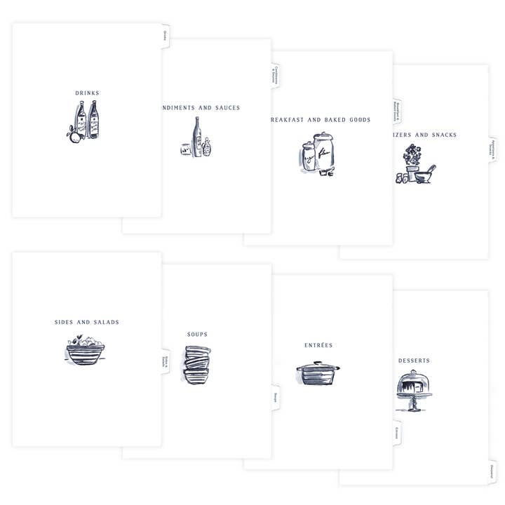 The Illustrated Life - Wholesale Binder - Recipe Binder Index Tab Dividers