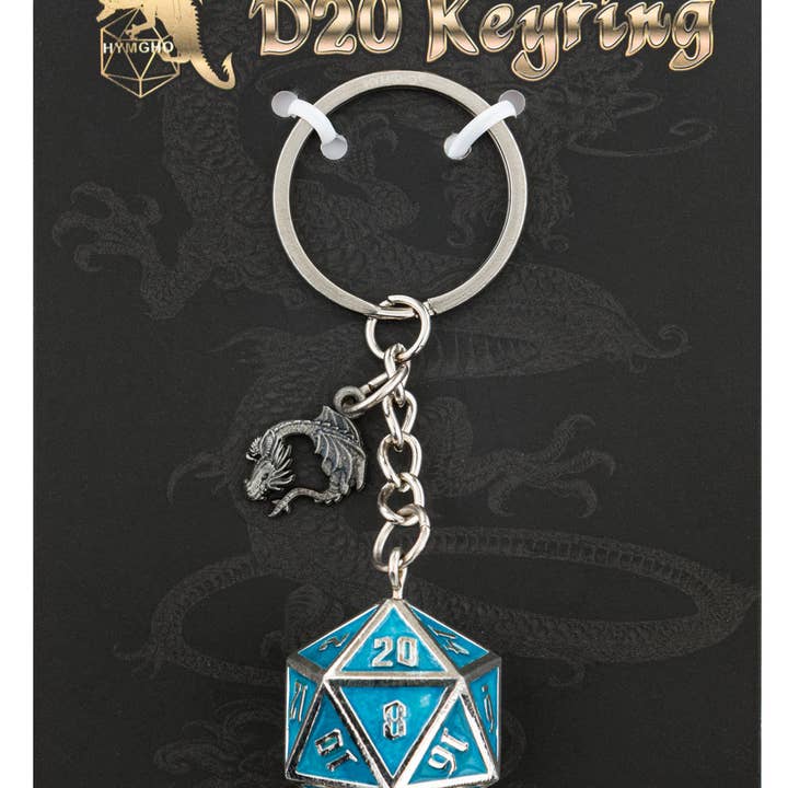 Porte-clés D20 Draconis - Glow in the Dark pour la vente par Hymgho Premium Dice