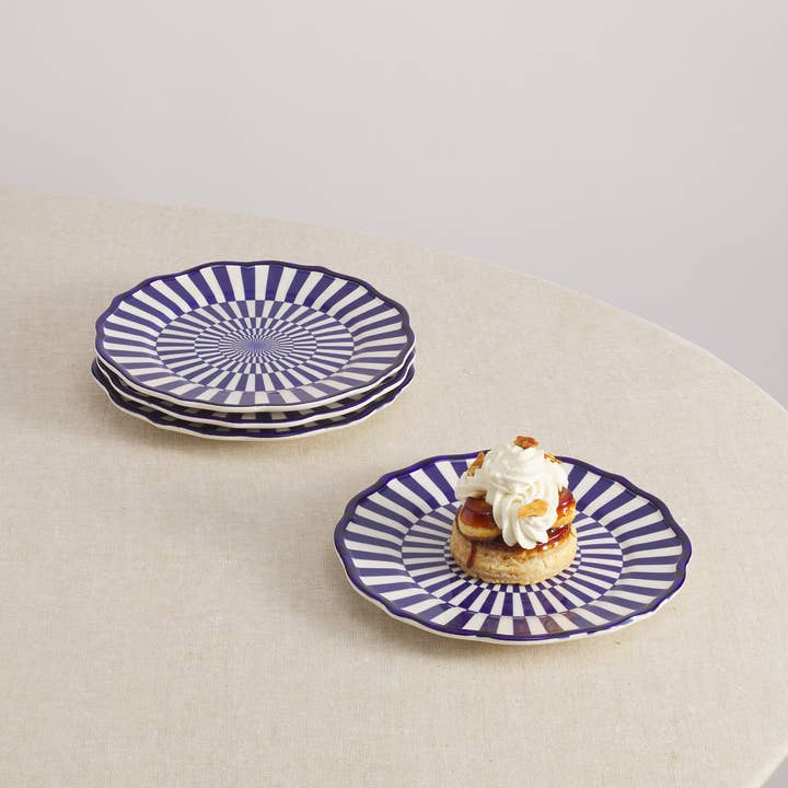 Maison Madison Home - Wholesale Dinner Plate - Riviera Hand-Painted Dessert Plate 9"1