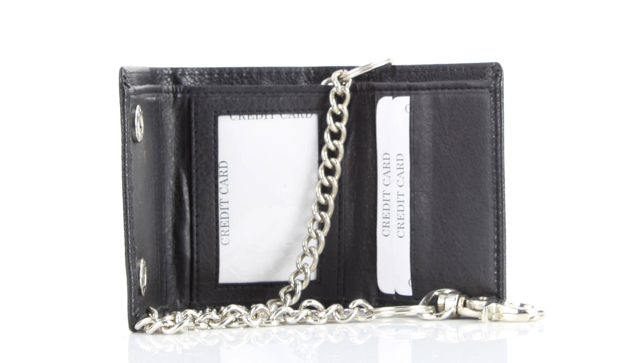 Leather Impressions Inc – Engroshandel Tegnebog - Dame – Vegansk læder klassisk stil kædepung VL520-CHAIN1