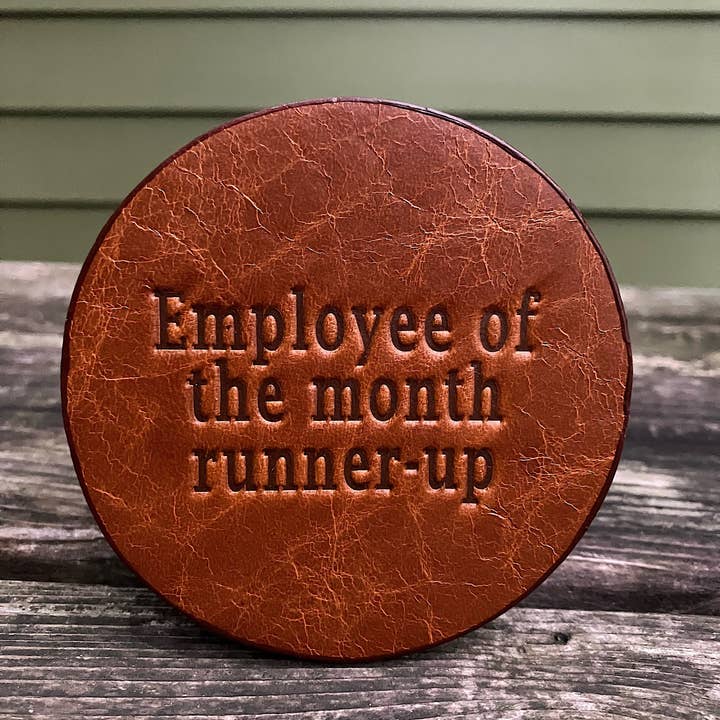 Leather Coaster - Employee of the Month Runner-Up for wholesale by Jimmyrockit