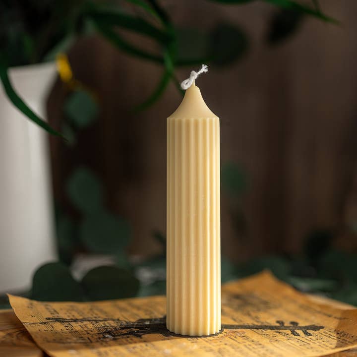 Ribbed Pillar Candle/ Geometric Candle/ Striped Candle and other Purchase Wholesale ribbed pillar candles. Free Returns & Net 60 Terms on Faire trending on Faire.