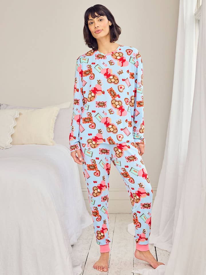 Chokladlåda Tryck Lång Pyjamaset för wholesale av Chelsea Peers