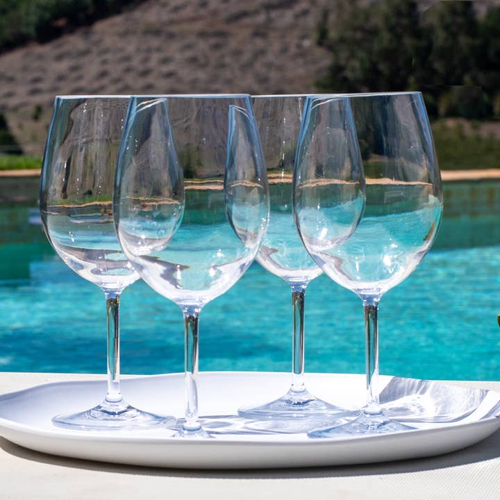 Montana Goblet Drinkware Set, Clear, 22 Oz, Set of 4 for wholesale by TarHong