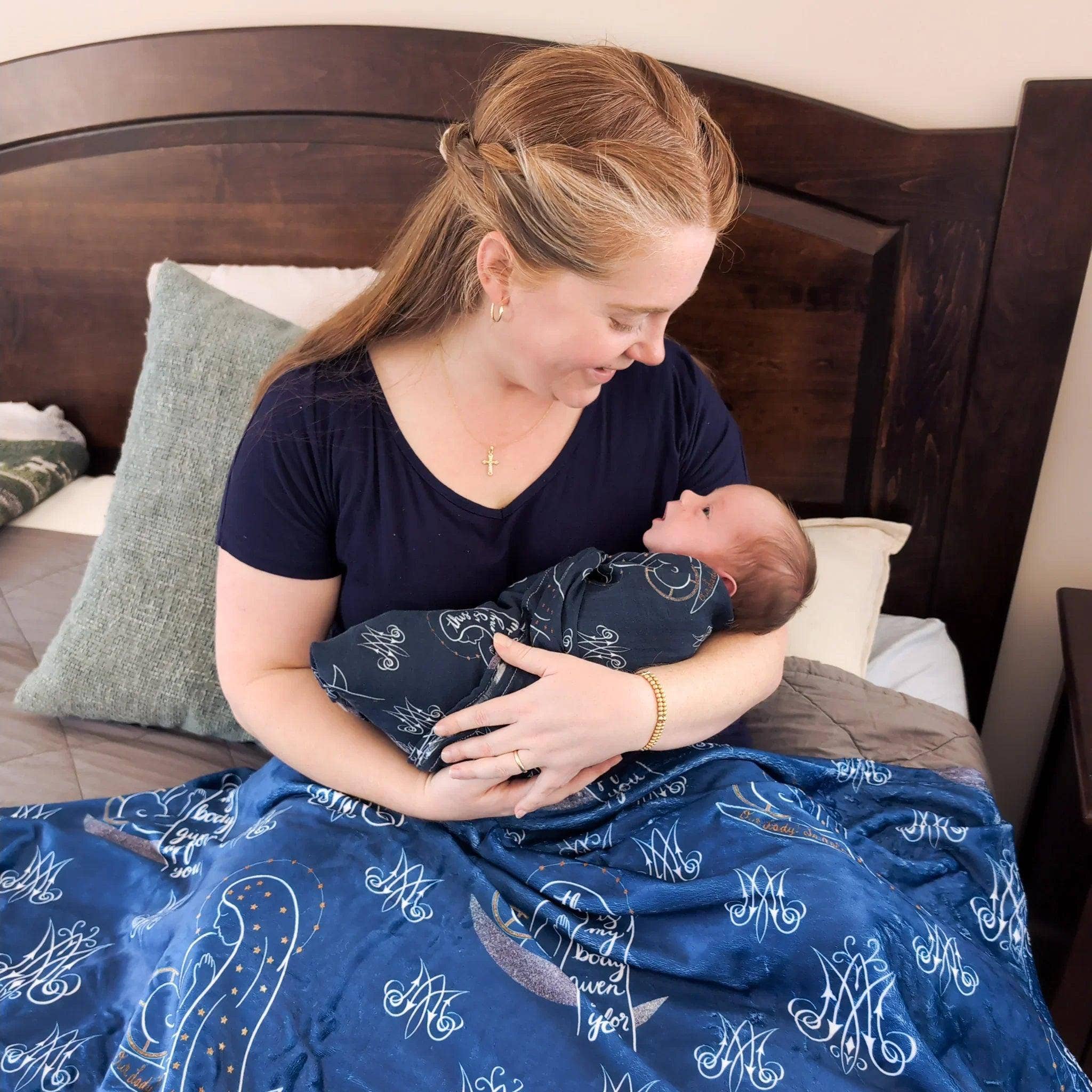 worthy of Agape - Wholesale Swaddle - Baby - Our Lady of La Leche Swaddle and Scarf1