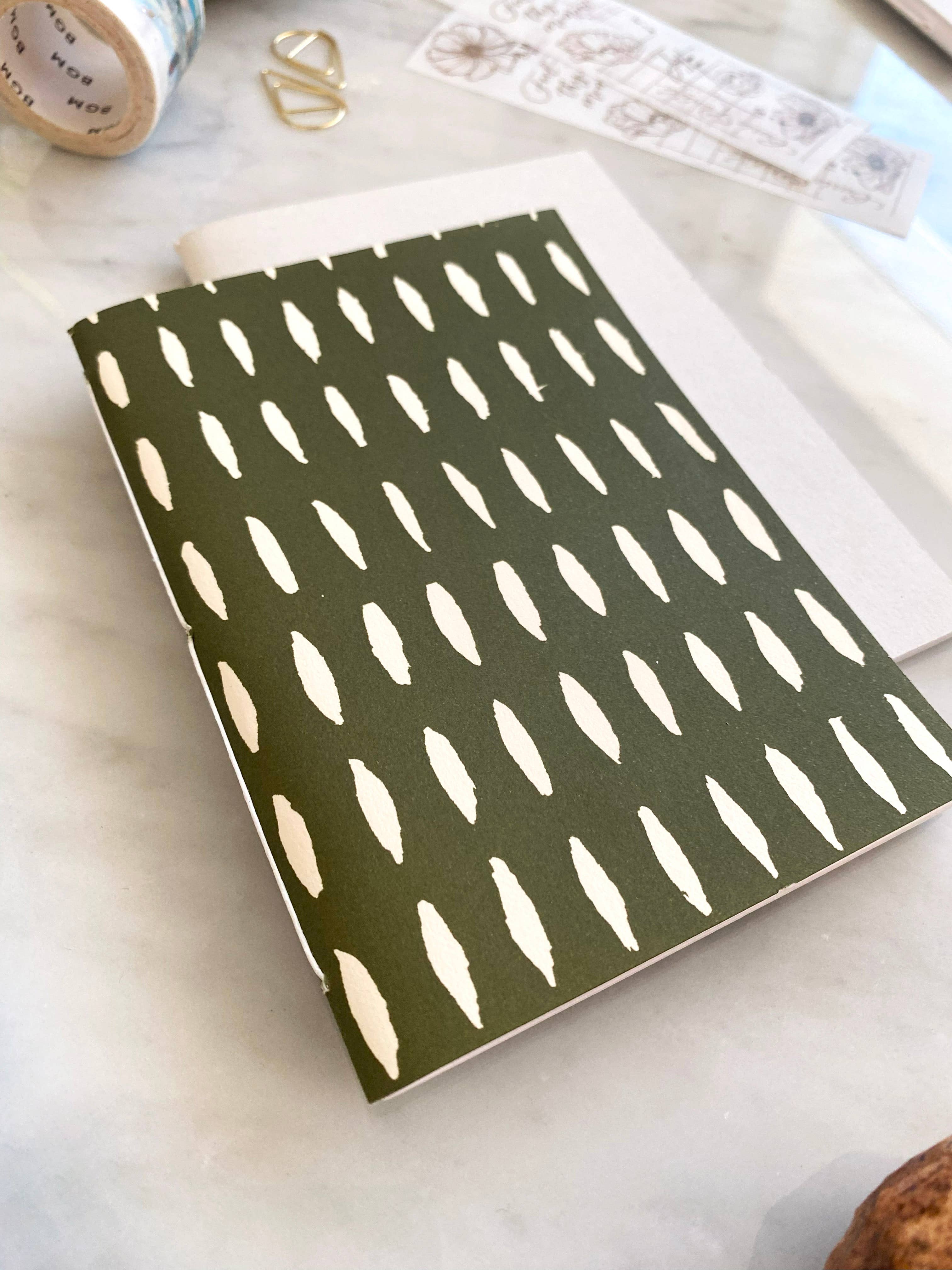 PAPERCROWN NI - Wholesale Notebook - Traveler's Notebook Passport Inserts - Green Patterned1