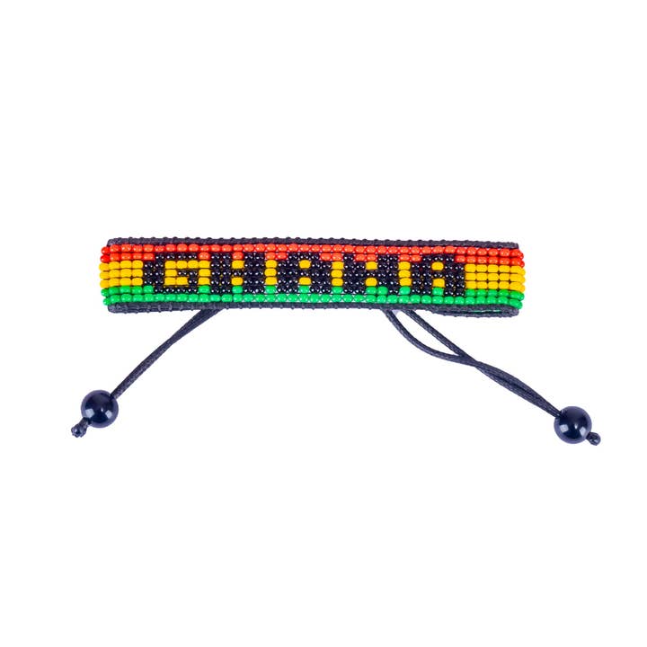 Ghana Flag Beaded Bracelet – Handmade Adjustable Boho Wristband | World Cup 2026 Soccer Fan Gear | Support Team Ghana | Gift for Men & Women for wholesale by Fahari Luxury