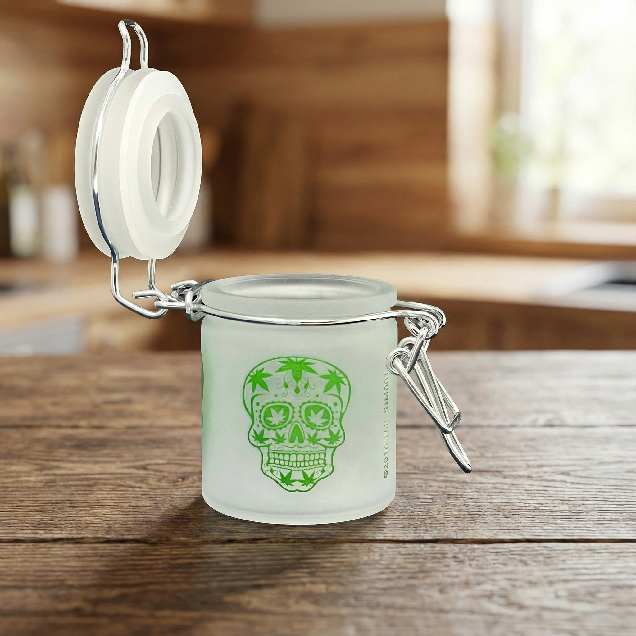 Ted Miller Innovation - Wholesale Jar - Mini Airtight Glass Storage Jar – Sugar Skull Design | 45 ml2