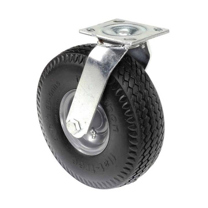 10" Swivel Caster With Flat Free Tire for wholesale by Alumacart, Inc./Kahuna Wagons