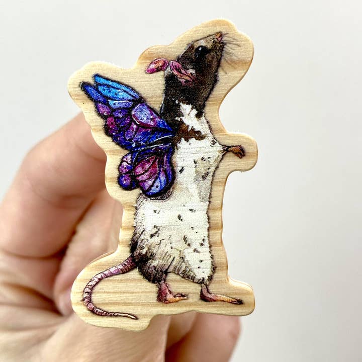 Rat Fairy Pin for wholesale by Aquabun
